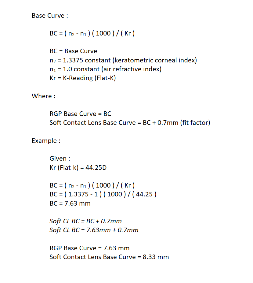 Base Curve Lightmode